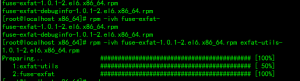 ubuntu挂载移动硬盘出现错误 mount:unknown filesystem type exfat