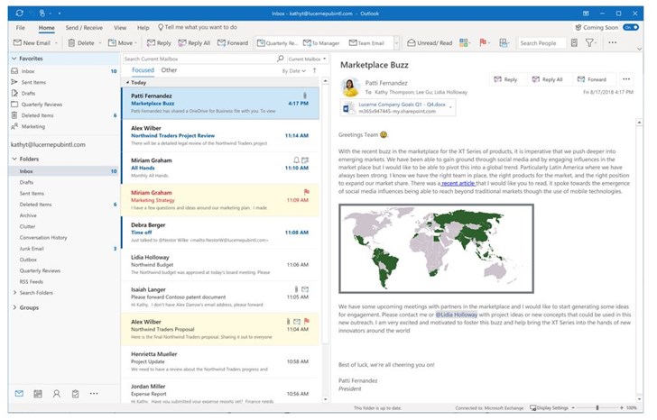 新变！微软Outlook Windows版支持多达5000个共享文件夹