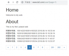 Laravel框架实现超简单的分页效果示例