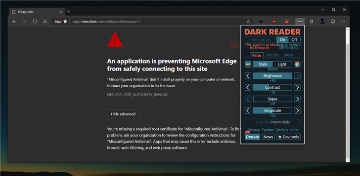 微软改进Chromium版Edge浏览器黑暗模式：风格更一致