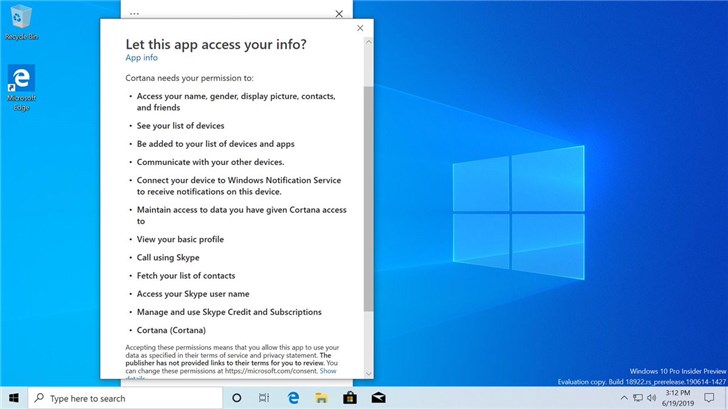 微软Windows 10 20H1最新特性：全新Cortana UI，虚拟桌面重命名