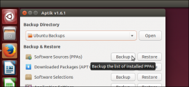 安装Aptik来备份Ubuntu系统上的软件