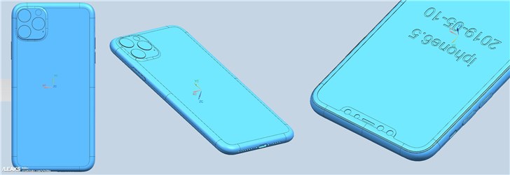 iPhone 11 CAD渲染图曝光：刘海屏+后置三摄