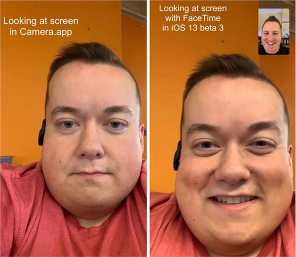苹果iOS 13新增贴心功能：FaceTime时可让你直视镜头
