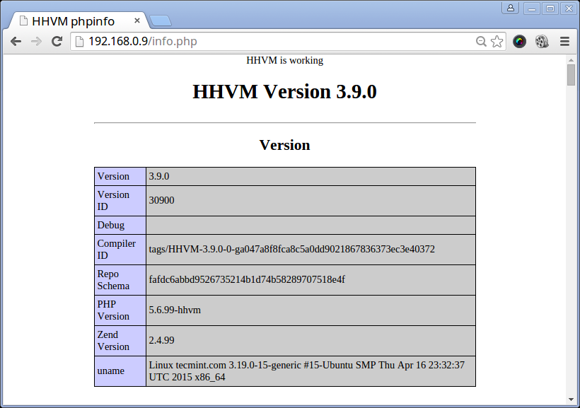 在Ubuntu系统上搭建Nginx+HHVM+MySQL开发环境的教程