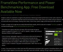 NVIDIA推基准测试应用FrameView，可免费下载
