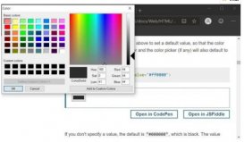 微软Chromium版Edge新特性：支持Windows 10现代颜色选择器/打印机