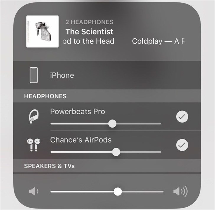 详解iOS 13的靠近/双蓝牙音频共享功能