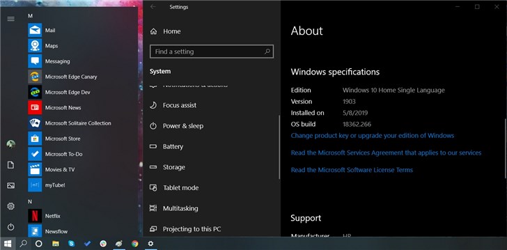 微软推送Windows 10新预览18362.266，安装Chromium版Edge会隐藏旧版Edge