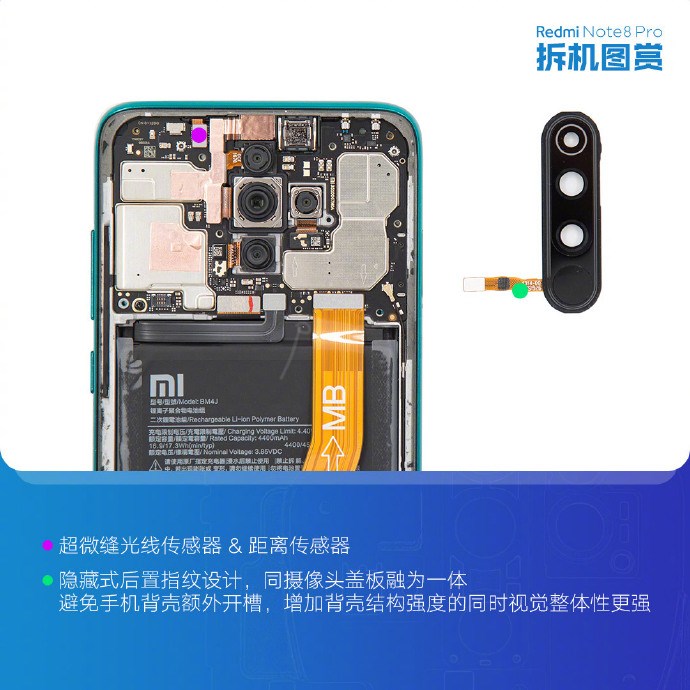 红米官方发布Redmi Note 8 Pro手机拆机图赏