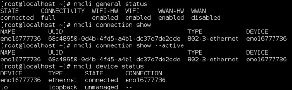 RedHat/CentOS 7通过nmcli命令管理网络教程