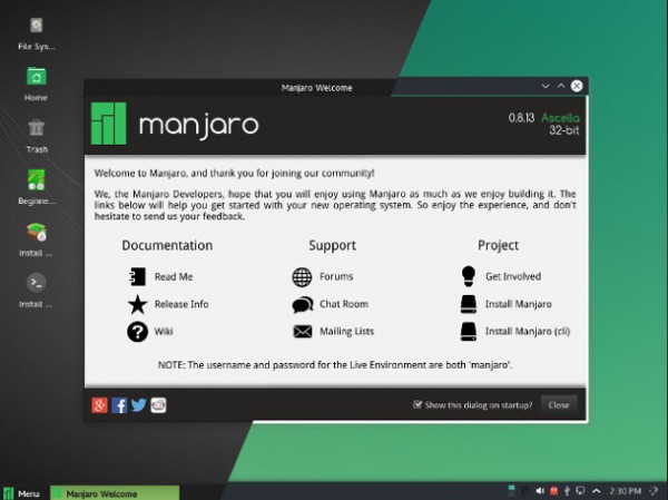 Manjaro Linux 0.8.13发布下载 可将系统装入SD卡