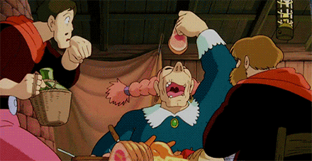 宫崎骏动画中的美食gif图片 吃货们喜欢吗