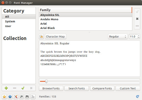 Ubuntu 14.10上安装新的字体图文教程