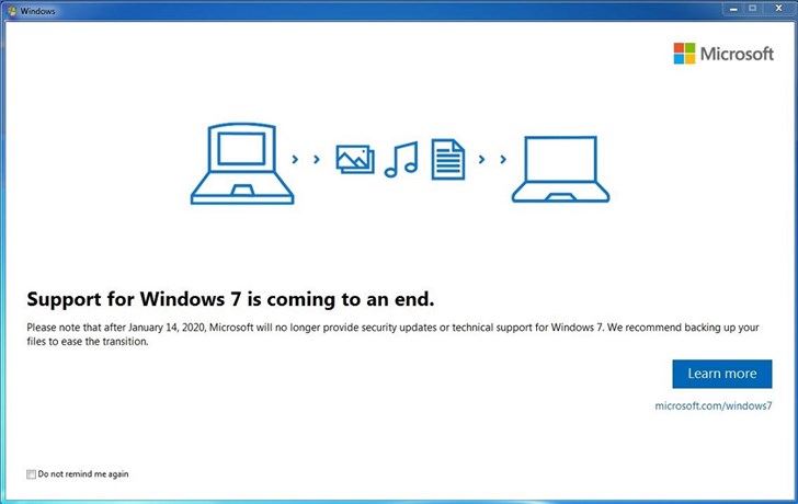 敦促升级：微软向更多Windows 7用户推送升级弹窗提醒