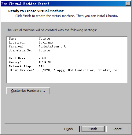 VMWare Workstation 8环境下安装ubuntu12(图解)