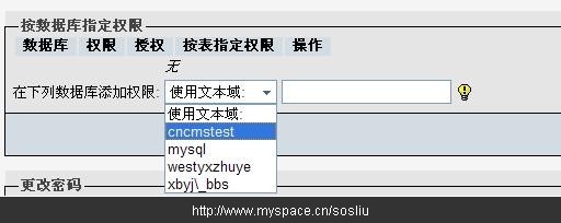 phpmyadmin中为站点设置mysql权限的图文方法