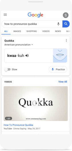 谷歌搜索将利用语音识别技术帮助用户学习复杂单词发音