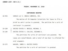 甲骨文谷歌安卓官司大战：美最高法院同意复审 Java API 版权诉讼案