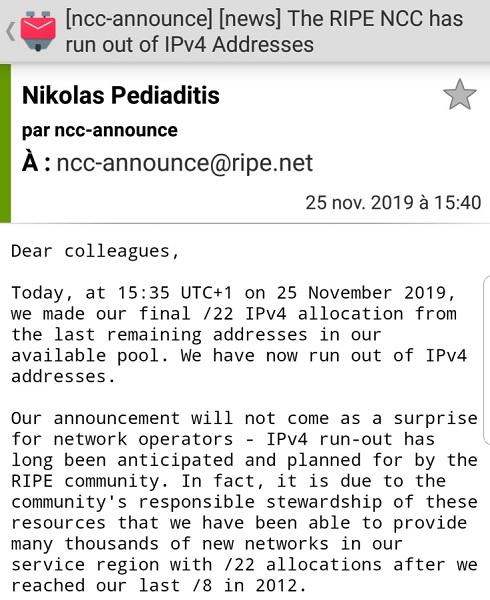全球IPv4地址正式耗尽 最终我们还是投向IPv6的怀抱