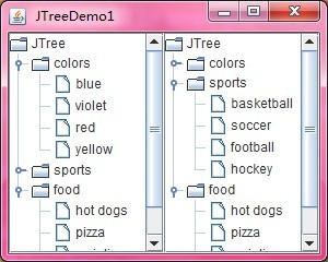 Java Swing中的表格(JTable)和树(JTree)组件使用实例