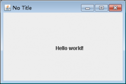Java之JFrame输出Helloworld实例