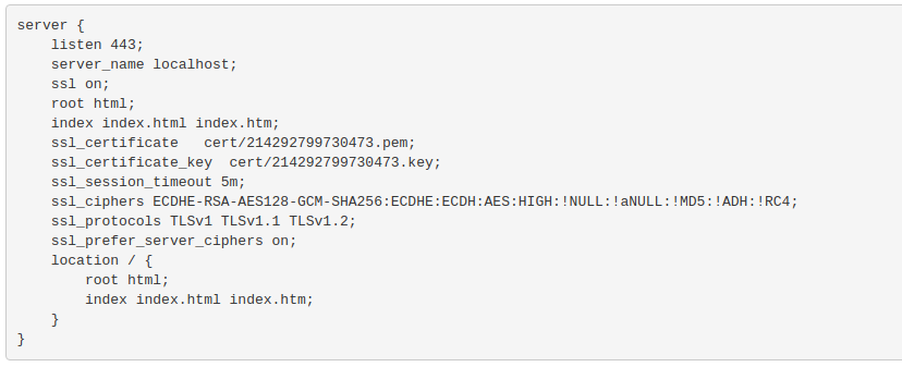 nginx配置ssl证书实现https访问的示例