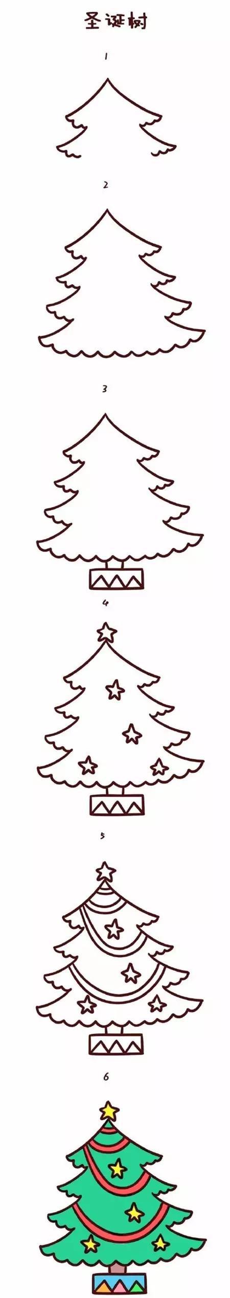 圣诞节图片大全简笔画图片 简单又可爱的圣诞节简笔画