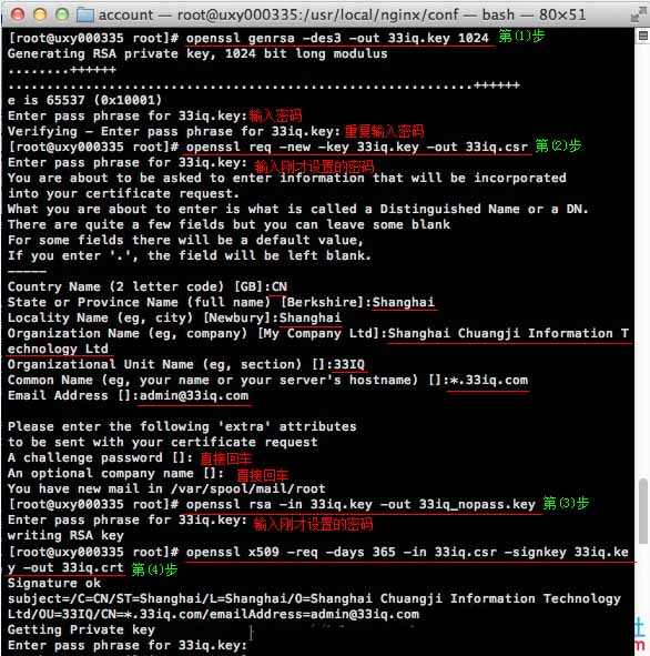 Nginx配置SSL证书部署HTTPS网站的方法（颁发证书）
