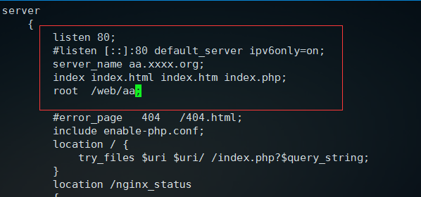 详解nginx服务器绑定域名和设置根目录的方法