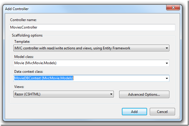 ASP.NET MVC4入门教程（五）：从控制器访问数据模型