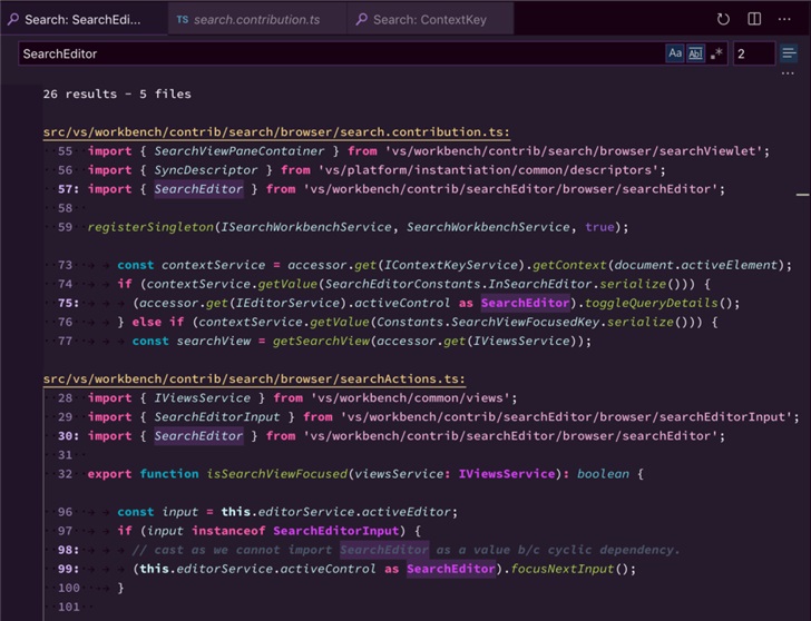 微软 Visual Studio Code 1.43 正式发布：搜索编辑器更新、远程开发