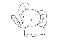 qq画图红包大象的画法 大象简笔画