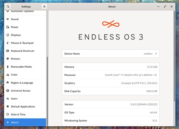 Endless OS 3.8.0 正式发布，使用 GNOME 的 Linux 系统