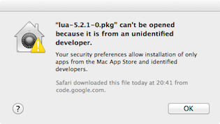在Mac OS中安装Lua的教程