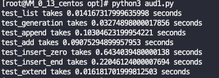 Python内置数据类型list各方法的性能测试过程解析
