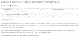Electron 成为 OpenJS 基金会 Impact 项目