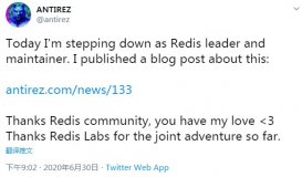数据库 Redis 作者辞去项目领导者和维护者职务