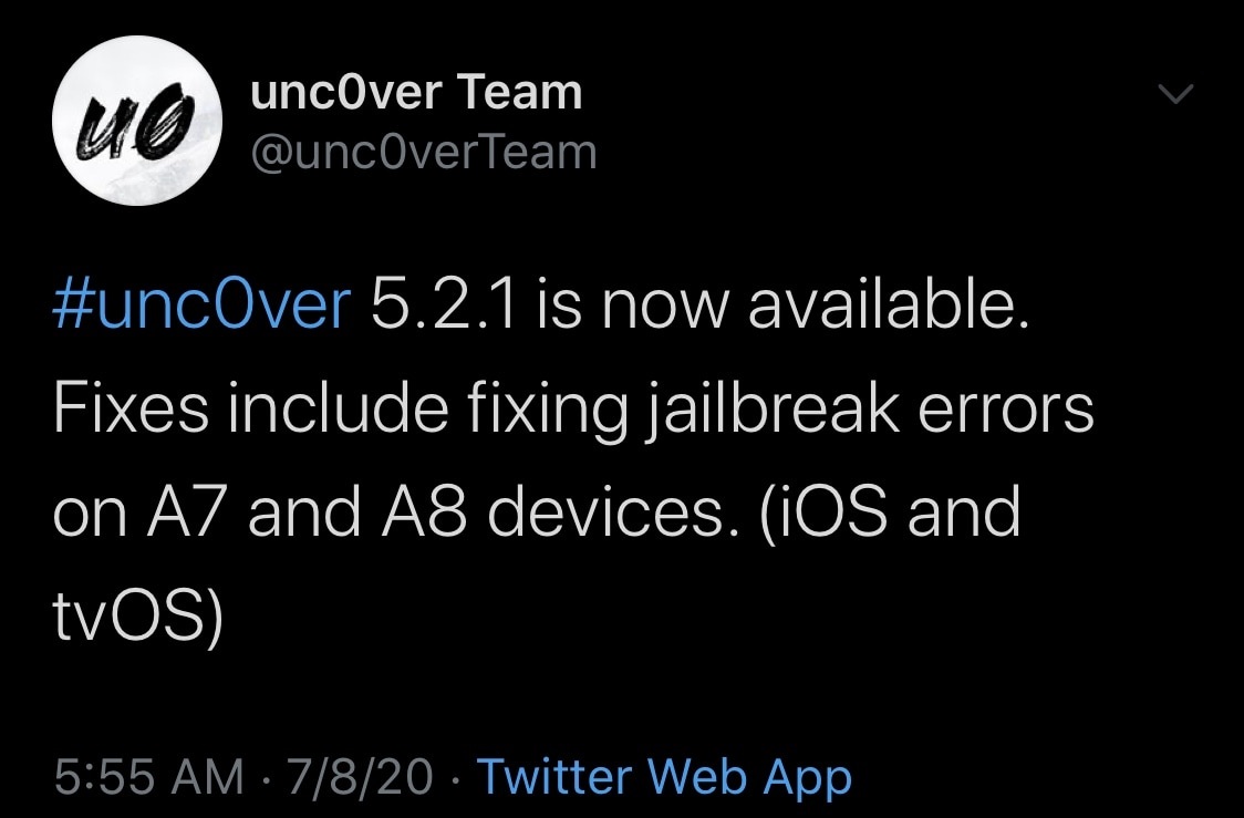 iOS 14 越狱仍未支持：unc0ver 越狱工具 v5.2.1 正式发布