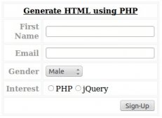 PHP使用DOMDocument类生成HTML实例（包含常见标签元素）