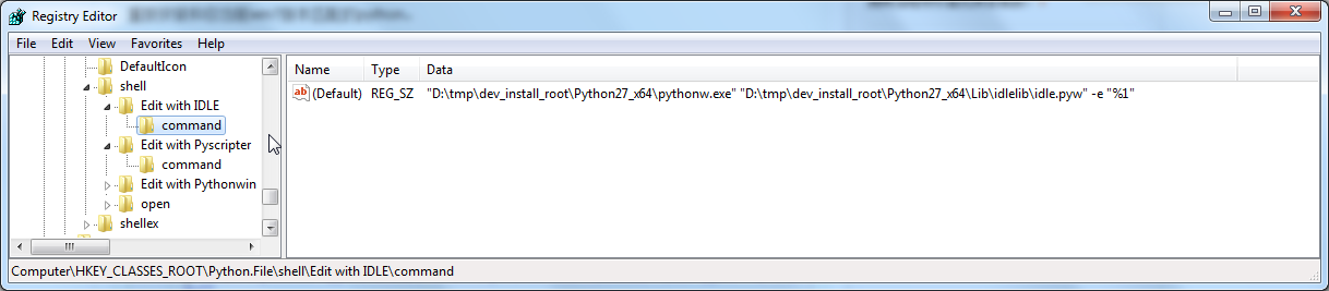 Python文件右键找不到IDLE打开项解决办法