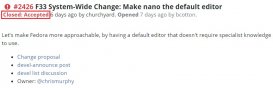 正式确认！Fedora 33 将使用 Nano 作为默认文本编辑器