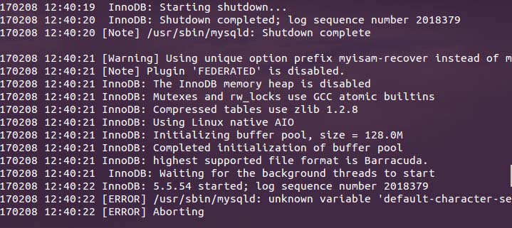 Ubuntu下MySQL中文乱码的问题解决