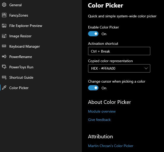 微软 Win10 免费工具集 PowerToys v0.20 曝光：新增颜色选择器，7 月底发布