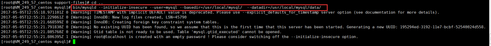 Linux下MySQL5.7.18二进制包安装教程（无默认配置文件my_default.cnf）