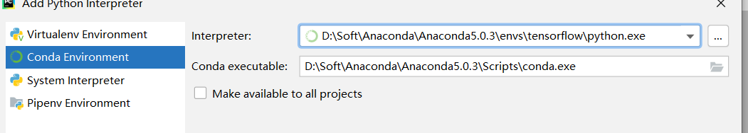 Tensorflow使用Anaconda、pycharm安装记录