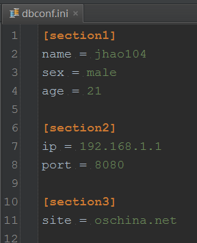 Python使用自带的ConfigParser模块读写ini配置文件