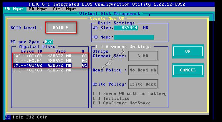 dell r710 服务器配置RAID5(3块硬盘做RAID5)