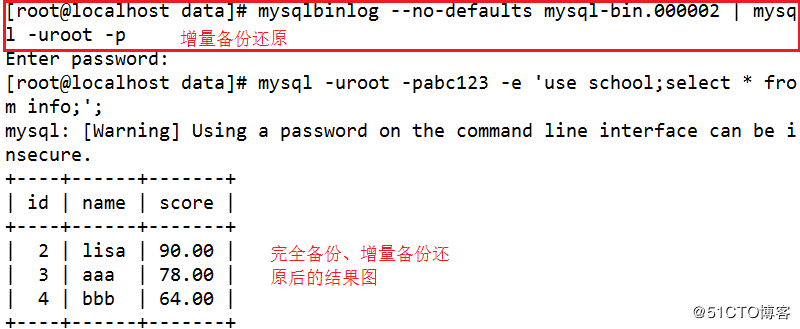mysql增量备份及断点恢复脚本实例