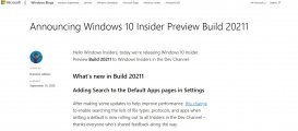 微软发布 Win 10 Insider Preview Build 20211